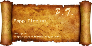Papp Tirzusz névjegykártya
